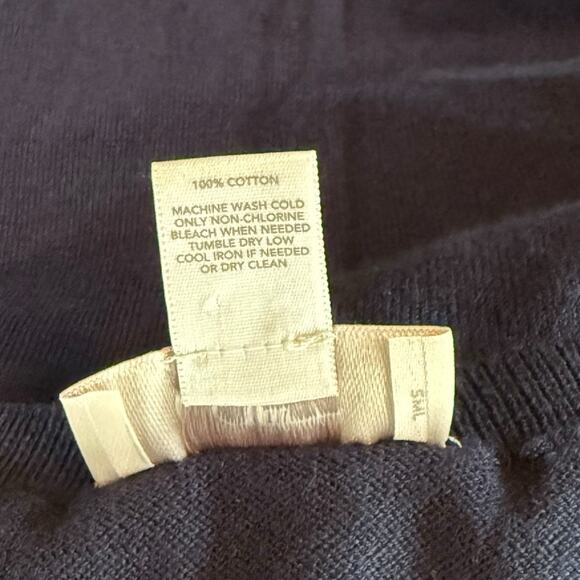 Loft Outlet Fine Knit Reindeer Sweater Dark Blue Holiday Women's Sz Med EUC - Picture 8 of 9